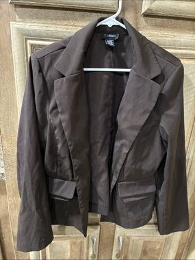 Milano Brown Tailored Notch-Lapel Blazer
